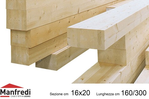 Travi legno lamellare di - in,
